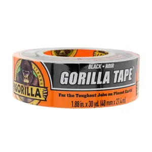 NEW 30 yd Black Duct Tape – Strong, Weather-Resistant, Multi-Purpose, Easy to Tear Gorilla Gorilla Gorilla