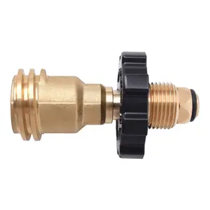 Flame King Propane Tank Adapter POL to QCC1 Type Converts Propane Tank from Old to New Connection