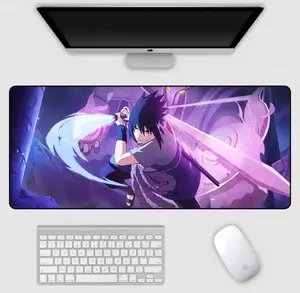 Sasuke mouse pad, Long Desk Mats, Aesthetic Gaming Mousepad, Christmas Birthday Gift Idea, Anime Game Mats, Gaming Mousepad