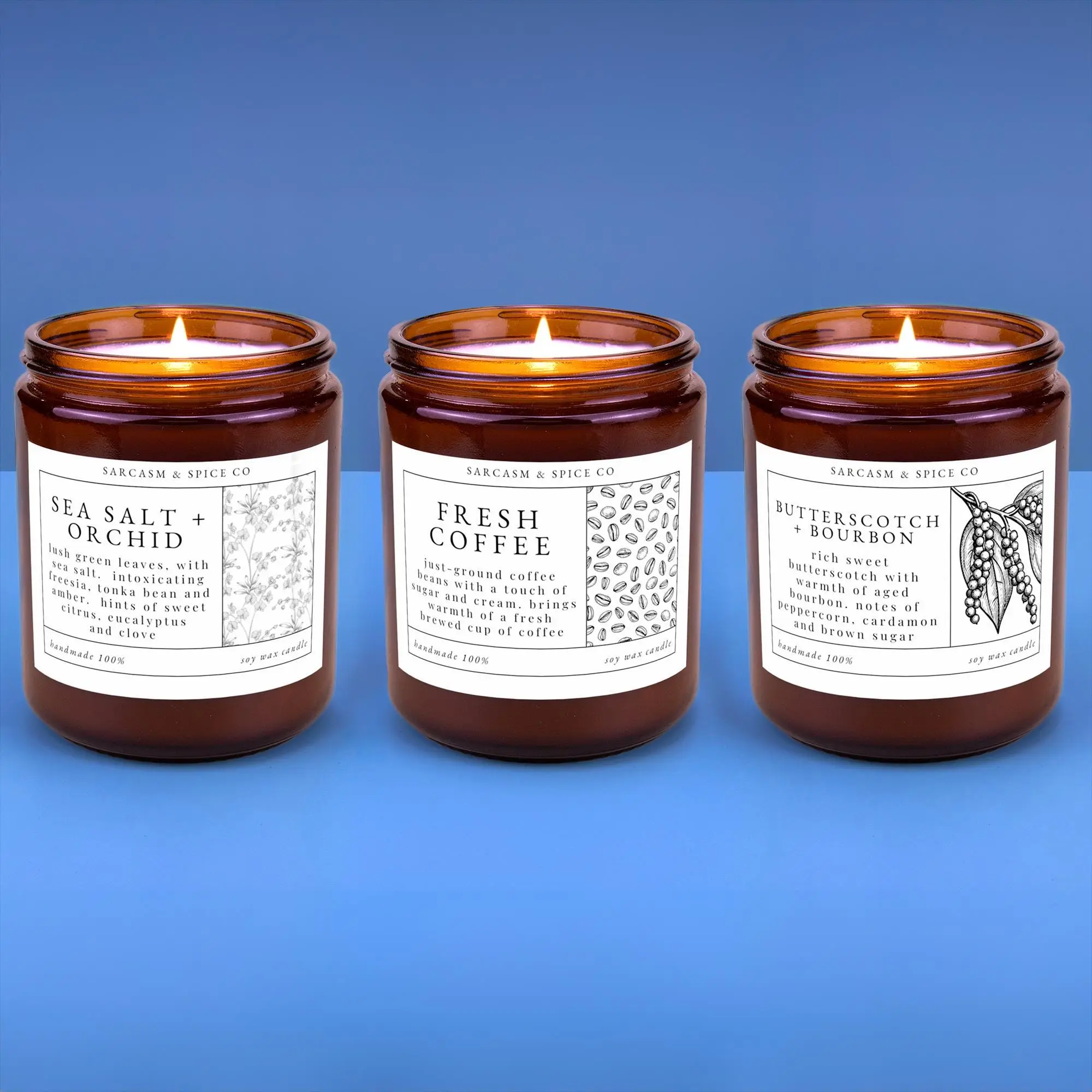 3 Candle Gift Set Hard Poured Soy Wax Candles Gift for Her Home Decor Candle Hand Poured Soy Wax Candle Clean Scent Perfect Gift for Home/