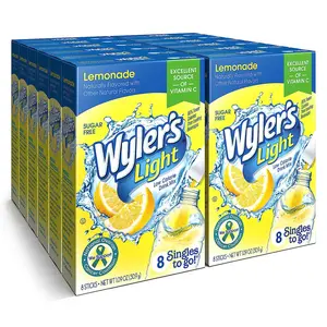 Wyler's Light Singles To Go, Lemonade Drink Mix, 12 Boxes, 96 Servings Total Beverage Sugar