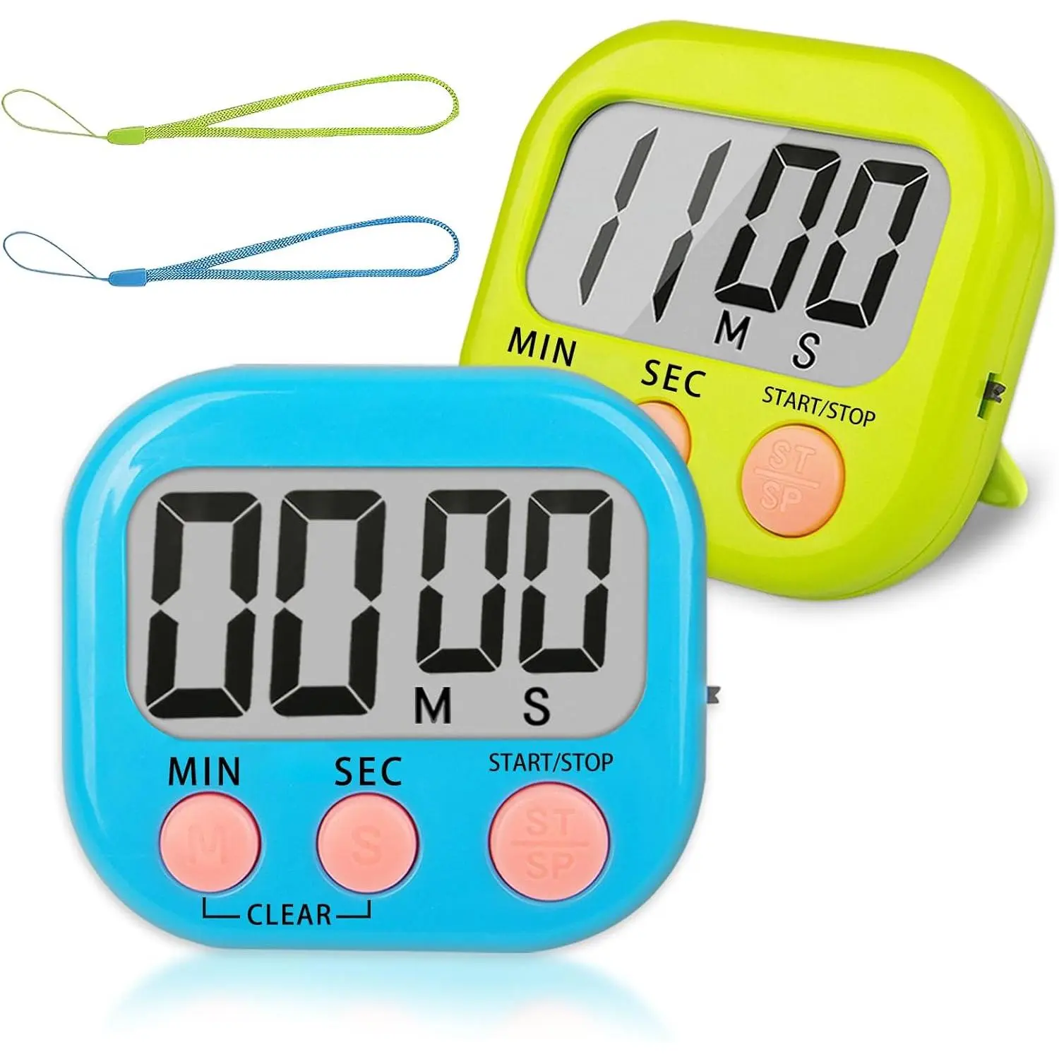 2-Pack Digital Kitchen Timer, Hanging Classroom Timer for Teachers 2-Pack Digital Kitchen Timer, Hanging Classroom Timer for Teachers