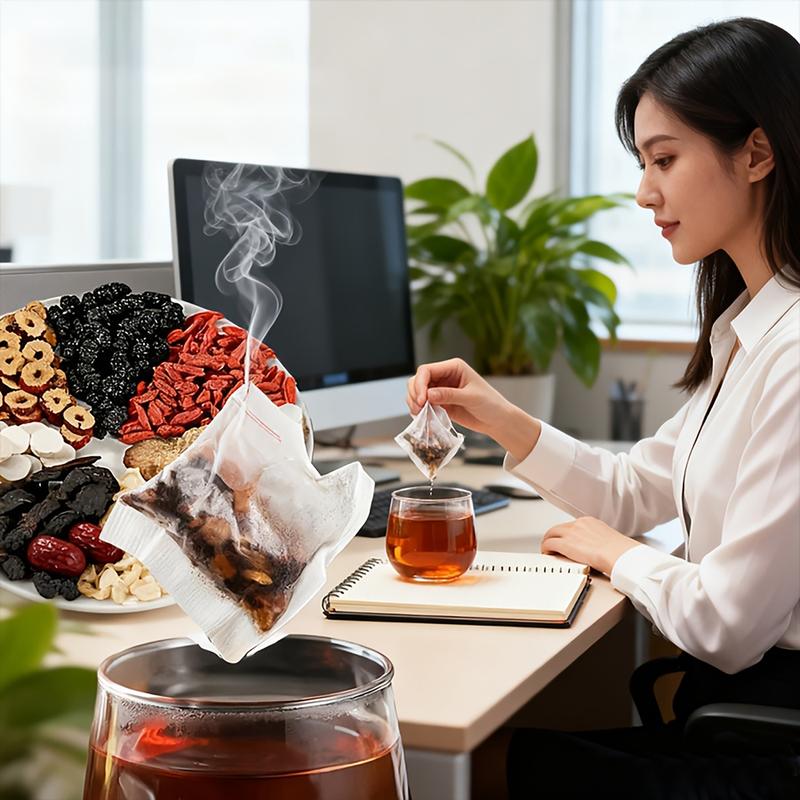 30/60/90 Bags Kidney Tea Formula Ginseng Five Treasure Tea Combination Scented Tea 6 Treasures Tea Red Date Wolfberry Men's Tea Health Mulberry Herbal Formula Organic Wellness Beverage No Coffeine Natural