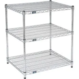 Global Industrial 12363ESD2 34 x 36 x 12 in. Nexel ESD Starter 2 Tier Wire Shelving
