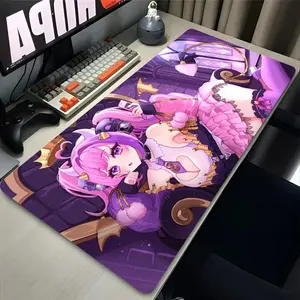 Ironmouse VTuber Anti-Scratch Gaming Mouse Pad, Anime Desk Mat with Smooth Cloth Surface, Anti-Slip Rubber Base, Durable Thick Design for PC Gamer Setup, Anti-Scratch Mouse Pads