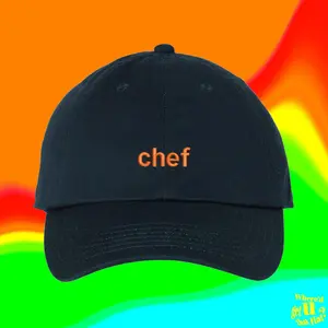 Chef Hat | Student Chef Cook | Home Chef | Culinary Arts Gift | Pastry Maker Baker | Custom Color Adjustable Embroidered Dad Hat