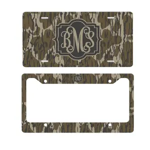 Camo Monogram License Plate, Trendy Name Car Tag, Front Car Tag, Custom License Plate, Personalized License Plate, Monogram Car Tag