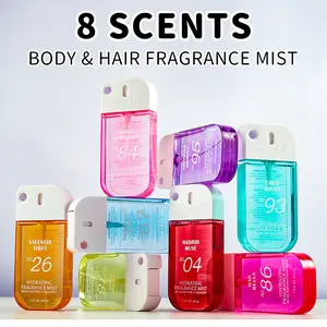 8 Scents Travel-Size Body & Hair Fragrance Mist (1.5 fl oz) - Long-Lasting Fruity & FloralFragrance for Women, Dates & Gifts