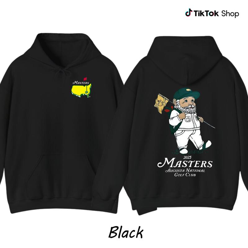 Masters 2025 Augusta National Golf Club Hoodie For Men For Women, Funny Gnome Graphic Pullover, Premium Cotton Fleece, Unisex Sportswear Gift
