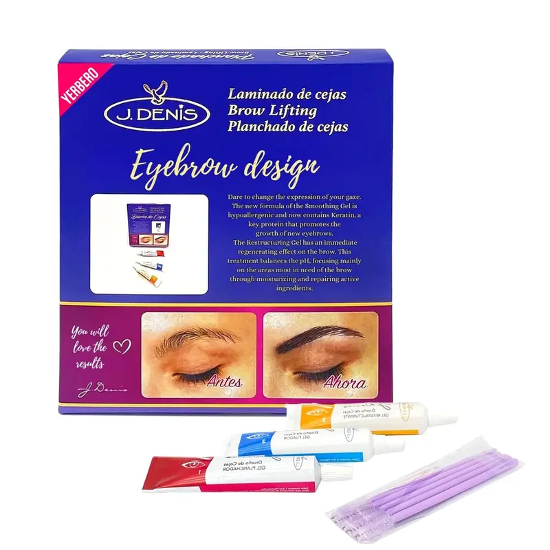 J. Denis Ultimate Eyebrow Styling Kit - Makeup Cosmetic Set with Brow Definer, Eyebrow Styling Gel & Setting Features - Viral Mexican Kit Now Available in the US, All