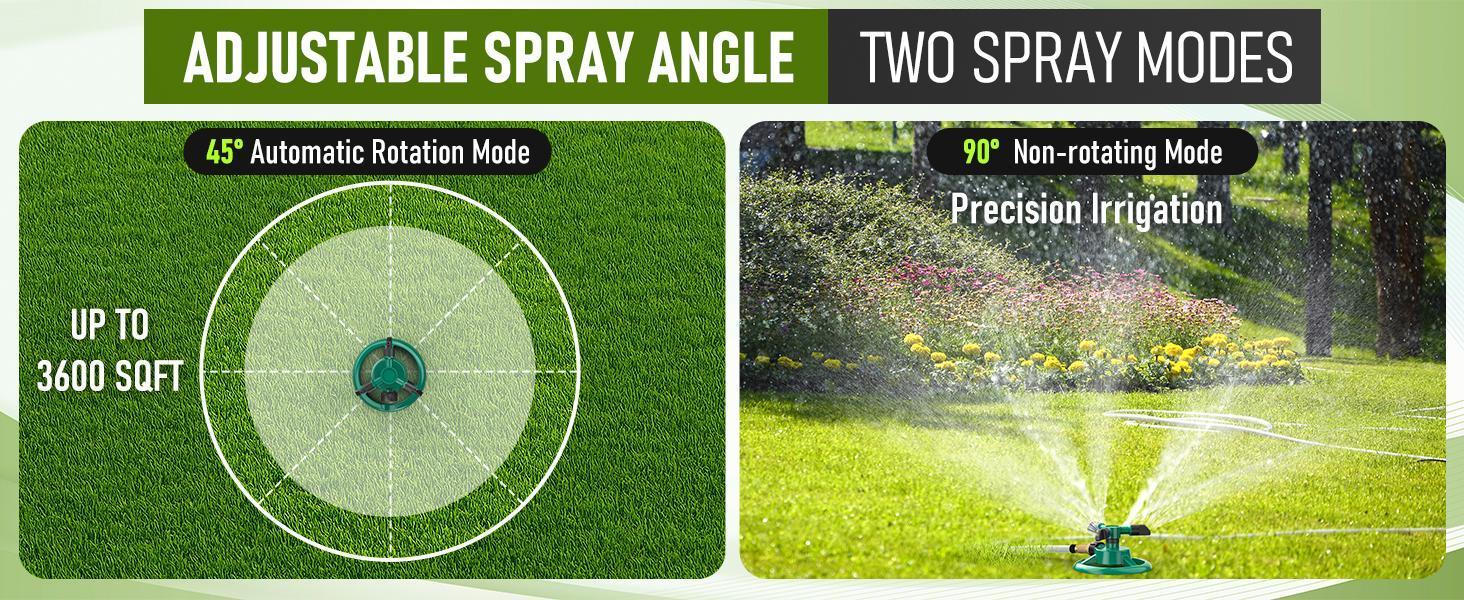360 Degree Rotating Lawn Sprinkler, Automatic Garden Watering System, Large Area Coverage Irrigation, Heavy Duty Yard Sprinkler for Outdoor Spray, Adjustable Lawn & Garden Watering Device,Household Essential — Durable detail 3