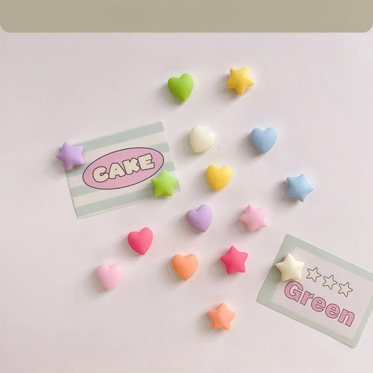 Cute Star-Heart Mini Refrigerator Magnets - Strong Neodymium, Chic Home Decor - for Kitchen Fridges, Office Work Whiteboards - Back to School Gift for Her, Women