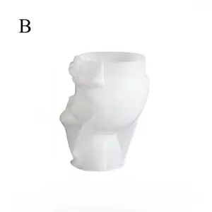 Resin casting mold 3pcs Girl Shaped Planter Silicone Mold, Clay Molds, Plaster Flowerpot/Candle Holder Molds, Vase Mold, Handicraft, Handmade Crafts, Concrete Plant Pot Molds for Making Potted Plants, Handmade Cement Pen Holder Molds
