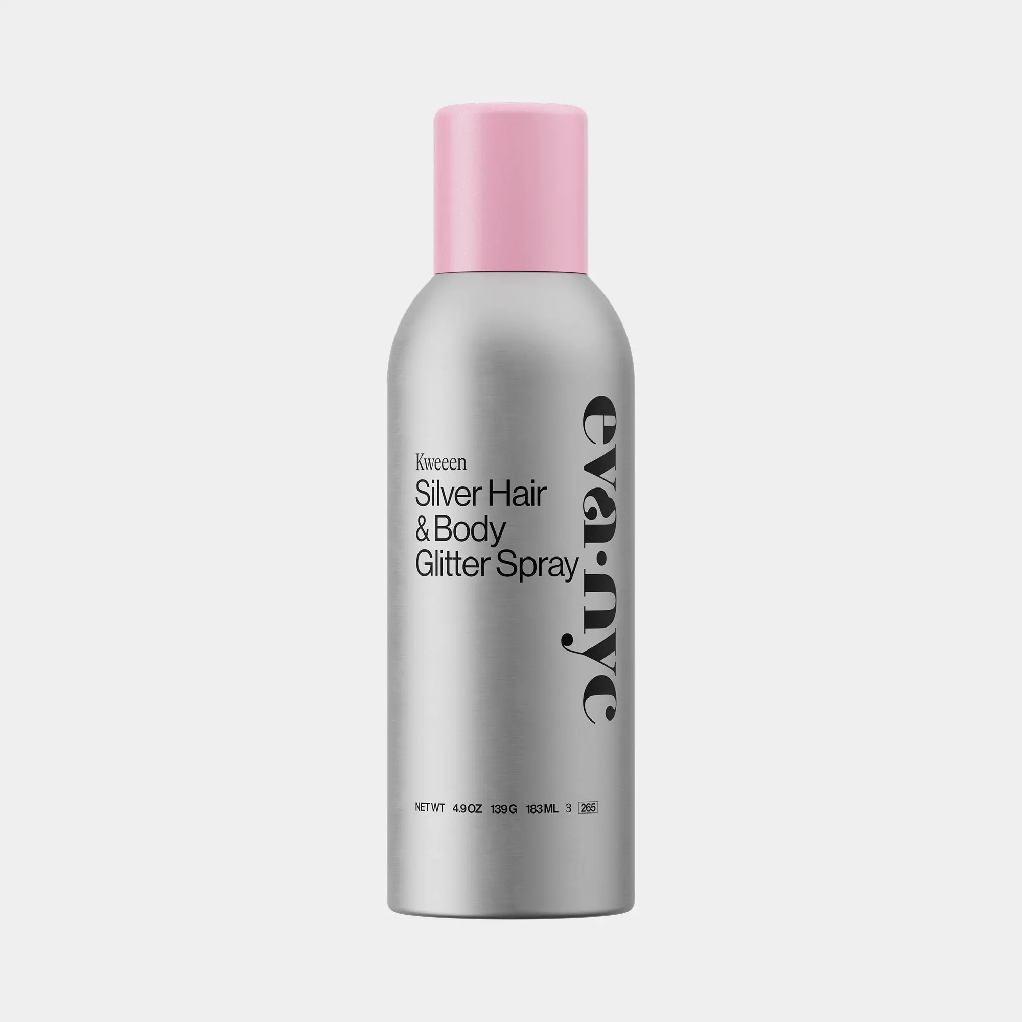Eva NYC Kweeen Silver Glitter Spray for Hair & Body