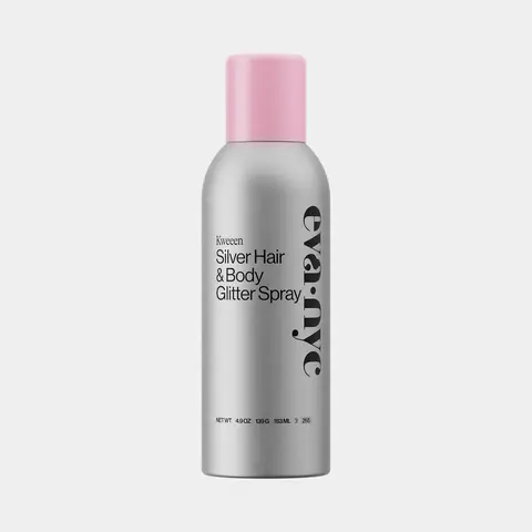 Eva NYC Kweeen Silver Glitter Spray for Hair & Body