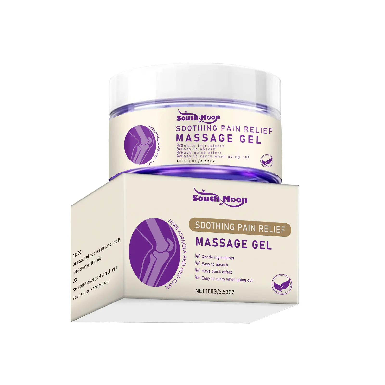 Soothing Body Massage Gel, Moisturizing Non-Greasy Body Moisturizer for Knees, Lower Back, Neck, Suitable for Men & Women