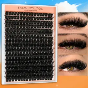708pcs Wispy Volume Eyelash Extensions Mixed Length 30D-100D Volume Cluster Lashes Premade Lash Kit With Bond Seal & Applicator For Everyday Look, Party, Travel And Events