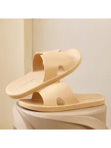 1 pair of lightweight indoor slippers for women, comfortable for home use, simple summer bathroom anti-slip couple's sandals for men