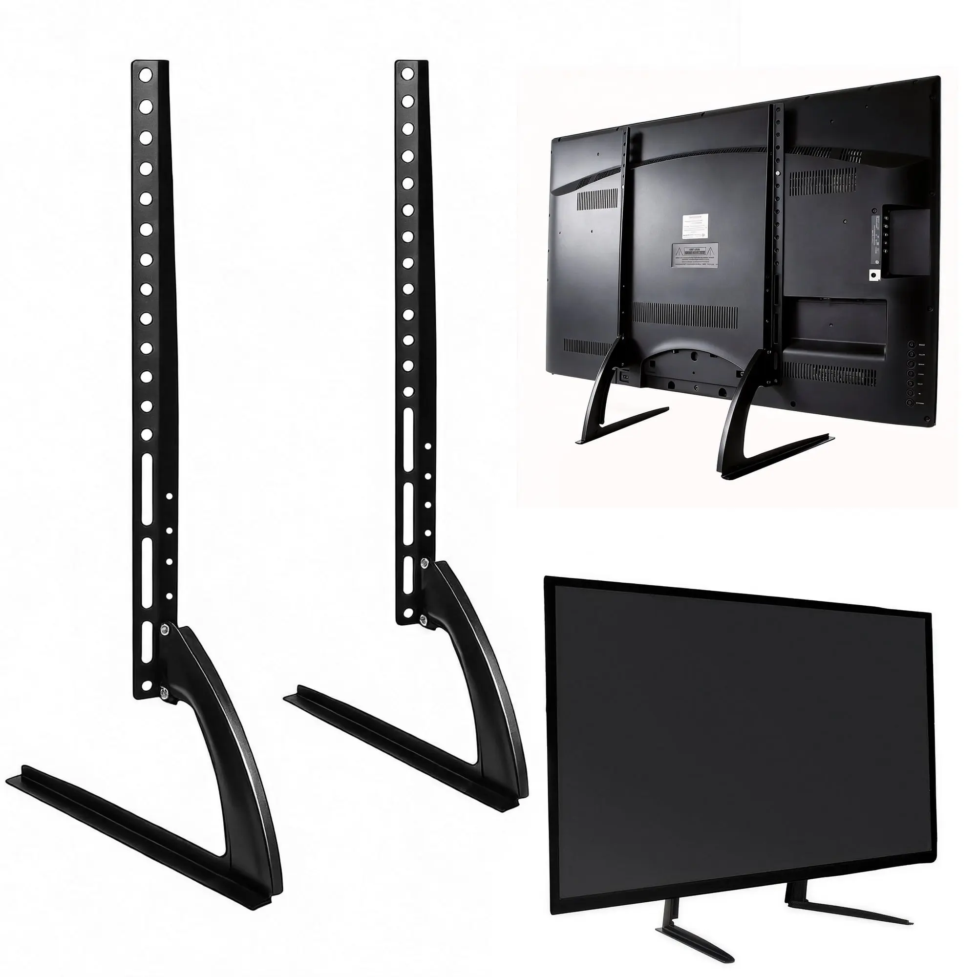 Universal Table Top TV Stand, Replacement TV Base Legs for 37-75 Inch Flat Screen TV