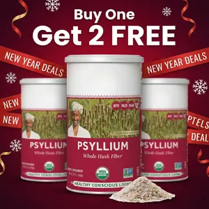 ORGANIC CORNER Psyllium Herbal Powder - Whole Husk Fiber, Healthy Elimination, Keto Friendly, Vegan, Gluten-Free, USDA Certified Organic, Non-GMO, Soluble & Insoluble Fiber Source - 12 oz Canister