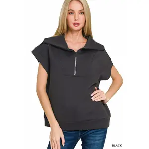 Naomi Scuba Half Zip- Black