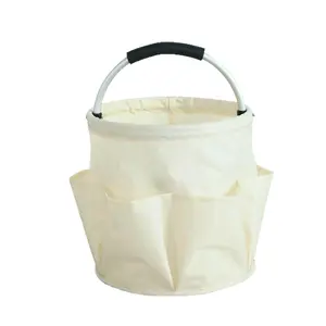 Large Foldable Shopping Basket Tote with Handles, Portable Storage Bag for Picnic, Camping and Outdoor Gear