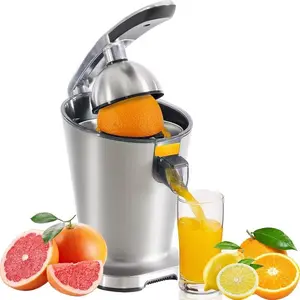 Electric Citrus Juicer with Automatic One-Button Operation, High Juice Yield Rate, Stainless Steel Construction and Easy-to-Clean Design, Ideal for Extracting Fresh Juice from Oranges, Lemons, Grapefruits and Other Citrus Fruits