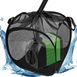 Anti-Clogging Pond Filter Bag, Nylon Media Mesh Water Pump Cover, Outdoor Pond Barrier Bag with Drawstring, Pond Pump Filter Bag