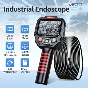 NOYAFA NF-615 1080P Industrial Endoscope Camera with 3.5" IPS HD Display, 8 LED Lights, IP67 Waterproof, 8mm Probe, Video Tape & Photo Shoot