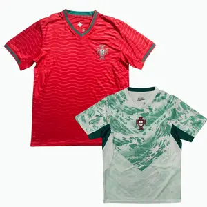2026 Portugal Fans Home & Away Soccer Jersey with Embroidered Logo, Comfortable and Breathable Lightweight