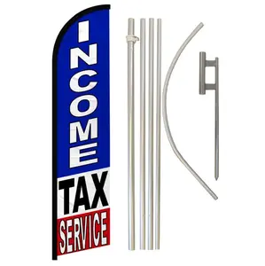 Income Tax Service Windless Banner Flag & Pole Kit