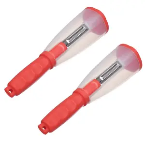 2Counts/Set Stainless Steel Peeler, Non-Slip Ergonomic Handle, Rust Resistant Kitchen Tool, Portable Easy Clean Outdoor Dorm Accessory