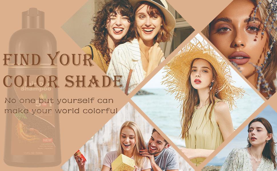 Instant Hair Dye Shampoo 3-in-1 for Gray Coverage, Natural Dark Chocolate Hair Color Shampoo for Women & Men, Colors in Minutes, Gentle Conditioning & Easy At-Home Use, 500ml
