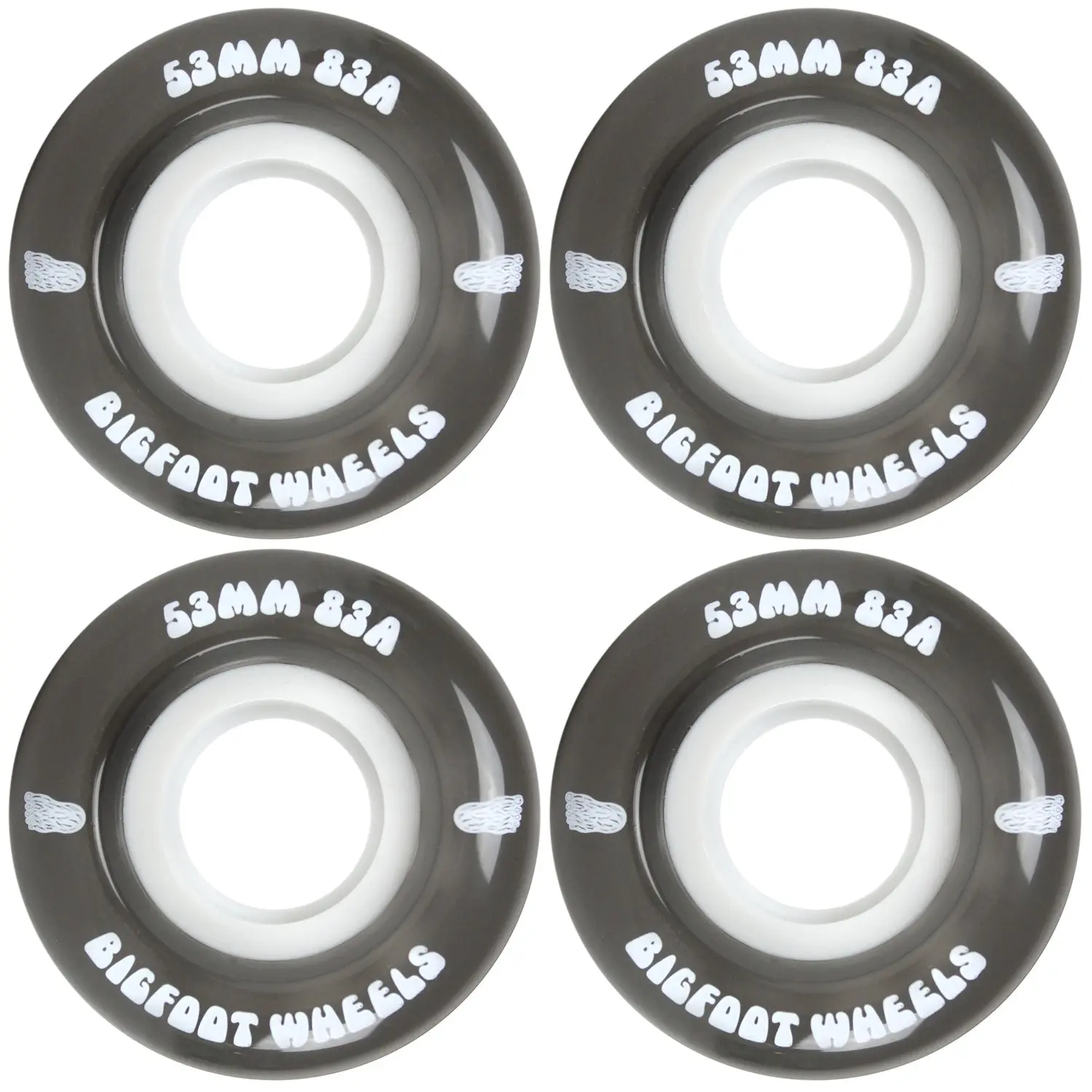 Bigfoot 53mm 83A Soft Cruiser Filmer Wheels Black (Set of 4)