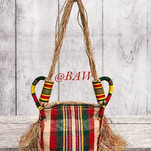 Bamenda Traditional Bags, Raffia Bags, Fringes Décor Raffia bags, Crossbody bags