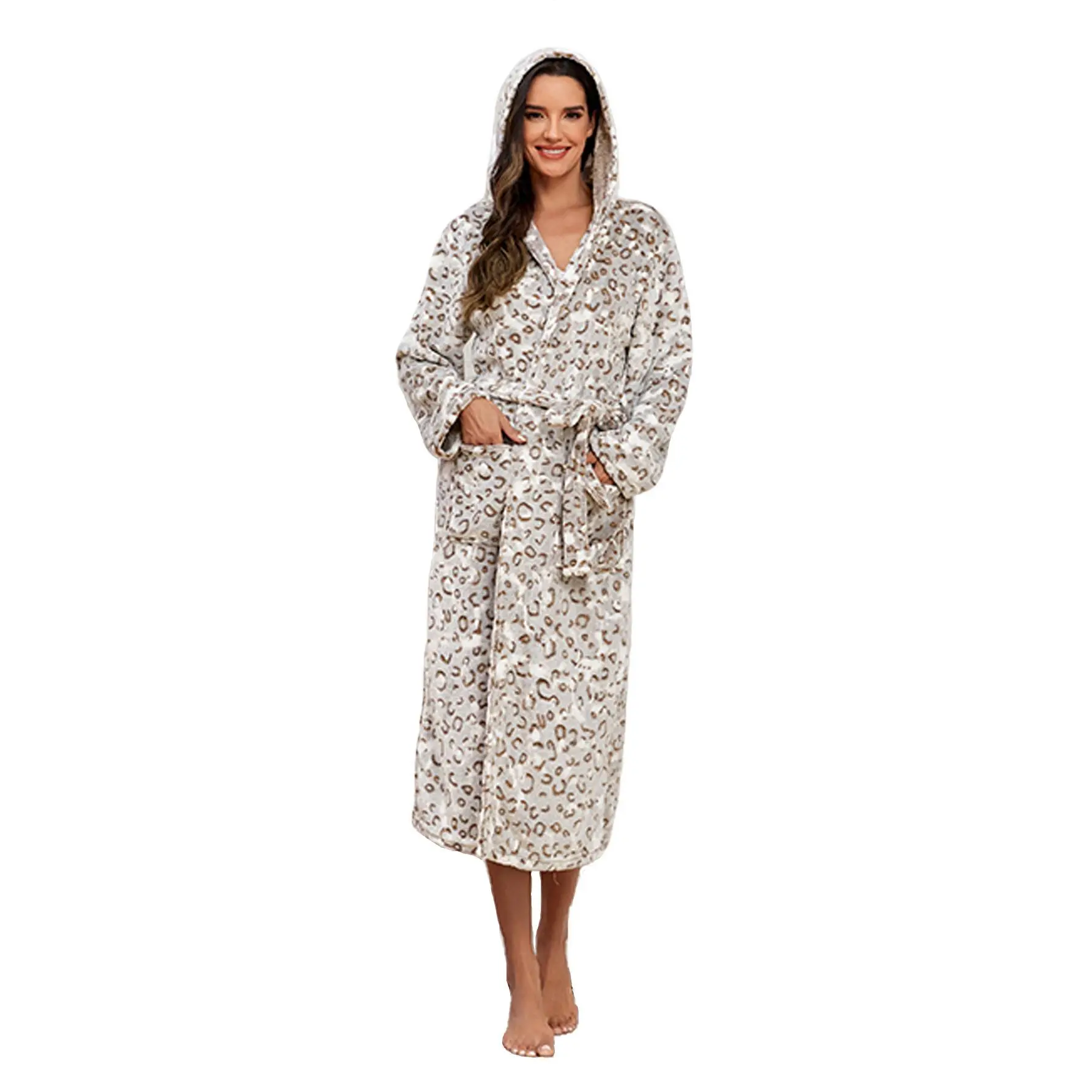 Back printed leopard print brown