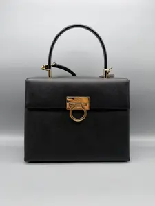 Pre-owned SALVATORE FERRAGAMO Leather Crossbody Bags Ferragamo Gancini Top Handle Bag with Strap