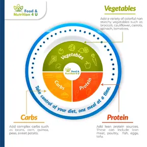 Melamine Portion Control Plate for Weight Loss and Diabetes Management - Healthcare