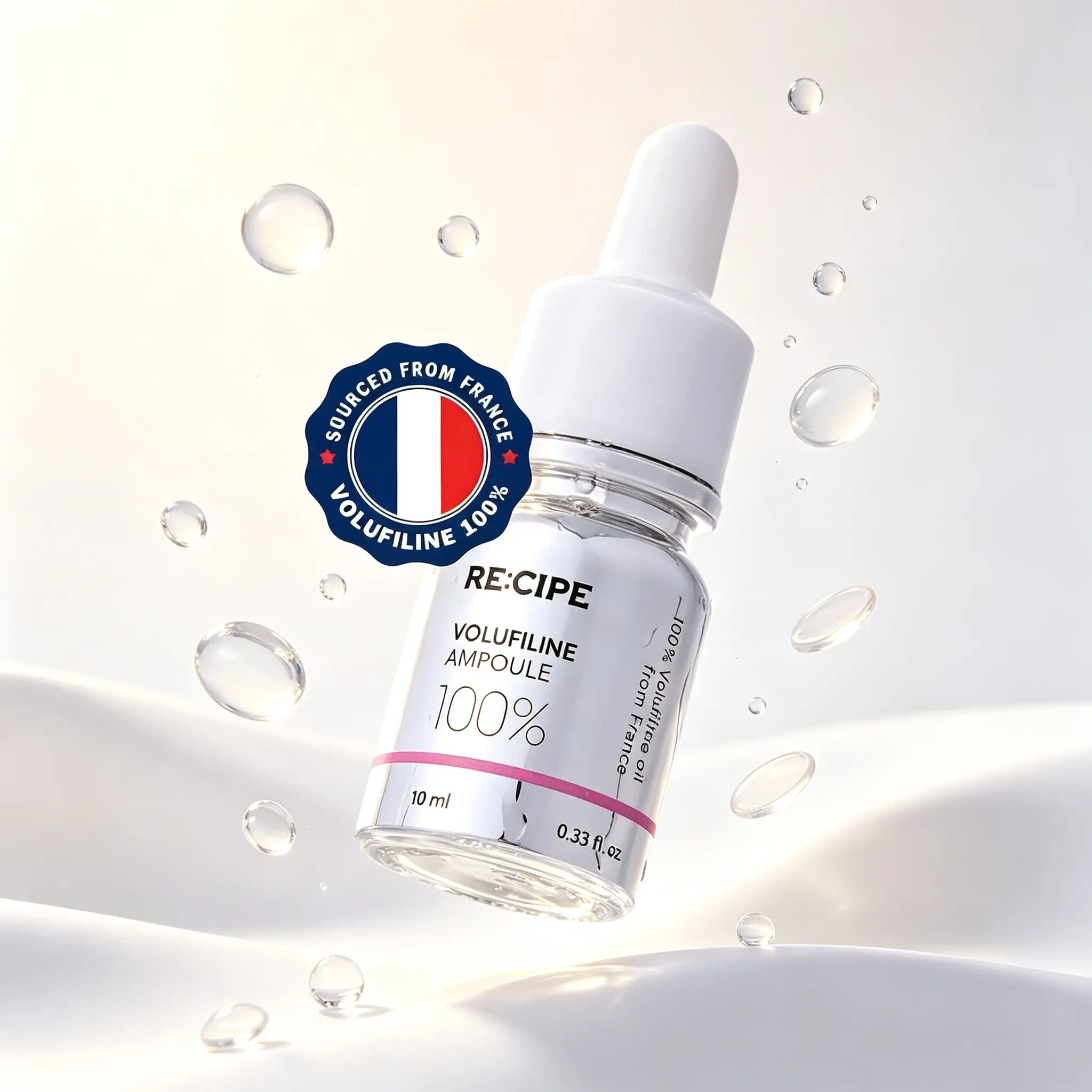 RE:CIPE Pure Volufiline Ampoule (from French Sederma) - DIY Face & Body Skincare Booster, Hydrating Age-Defying Serum for Stronger Skin, Hydrate