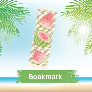 Watermelon Book Page Bookmark, Summer Fruit Bookmark, Fruit Bookmark