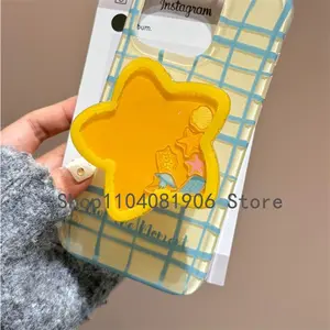 Korean Cute Quicksand Shake Star Grip Tok Griptok Bracket for IPhone 16 Samsung Phone Accessories Holder Ring Support Stand Gift