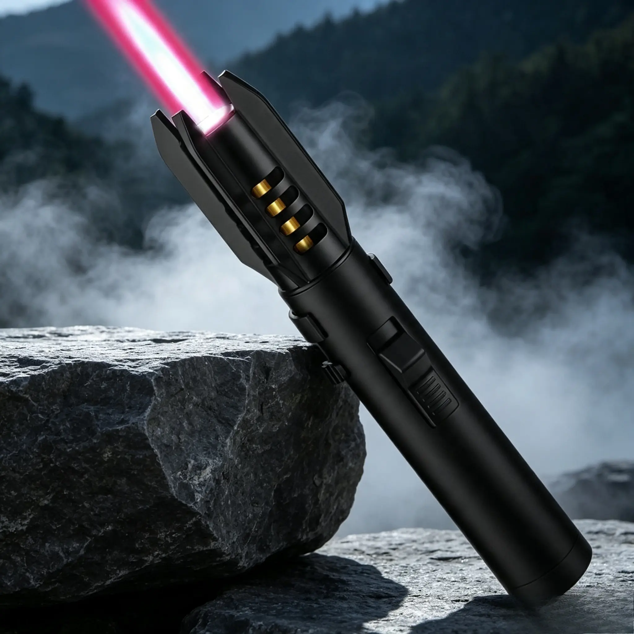 Lightsaber Shaped Windproof Lighter with Adjustable Flame, Multi-Purpose Outdoor Tool for BBQ and Kitchen Candle Lighting, Ideal Birthday Gift