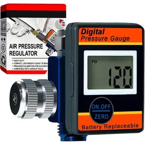 Digital Air  Regulator with D Display Gauge,  1/4  NPT Valve for Air Compressor, Tire Inflation, HVLP   , & Professional Air Tools, Compact & Heavy-Duty. DAR01B