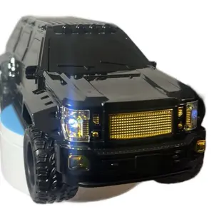 Bluetooth Model Car Speaker with LED Lights Portable Music Player FM Radio USB TF Card Aux Red SUV Design New