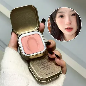 Colorful Translucent Blush 6 Shades Available, Natural Waterproof Long-Lasting, Brightening and Contouring Balm for All Skin Tones, Essential for Travel and Valentine's Gift, Cosmetics Products