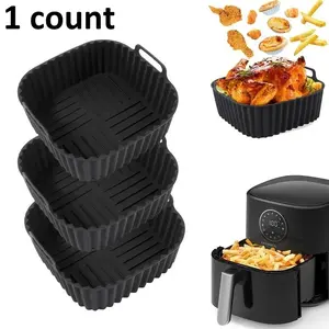 Reusable Silicone Air Fryer Liner, 1 Count Non-stick Square Air Fryer Baking Tray, Easy To Clean Baking Utensils for Home Kitchen