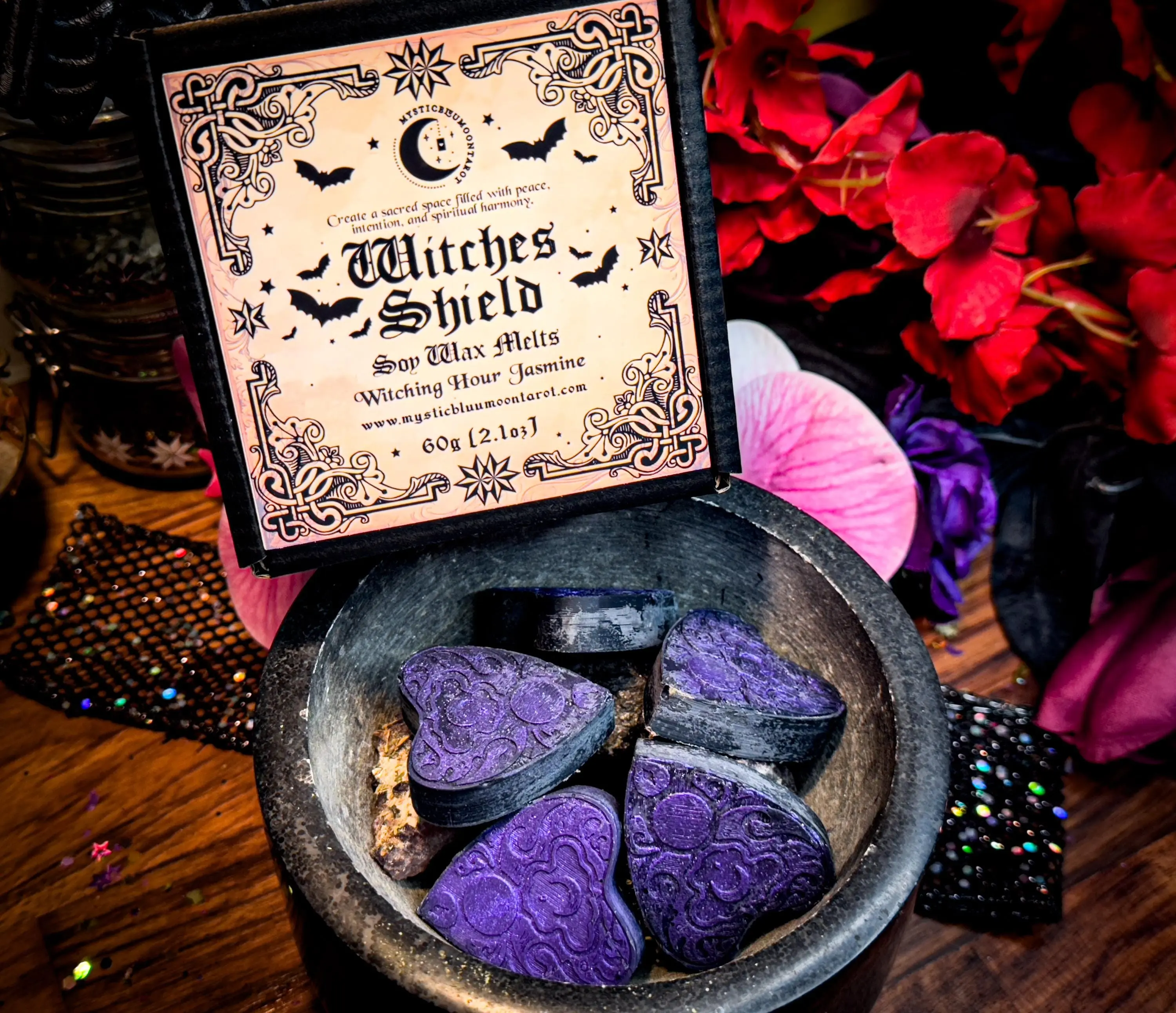 Witches Shield Wax Melts: Midnight Jasmine Scent, Protection Magic