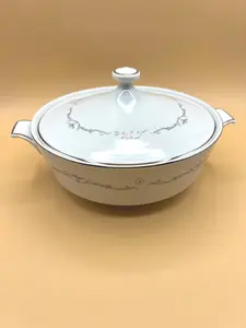 Vintage Covered Casserole Dish by Signature Select Fine China - Petite Bouquet Pattern Elegant Serving