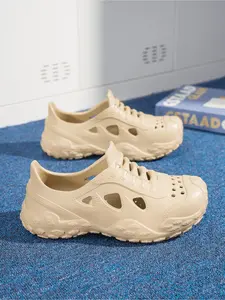 Men's New Summer Clogs, High-Elastic Shock-Absorbing for Workers, Breathable Closed-Toe Sandals, Non-Tired Long-Wear Commuting & Wading Shoes