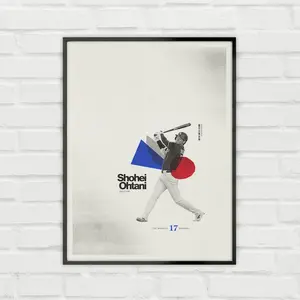 Shohei Ohtani Poster, Minimalist L@ Dodgers Poster, Baseball Print, Sports Poster, Baseball Gift for Dodgers Fans, Unframed